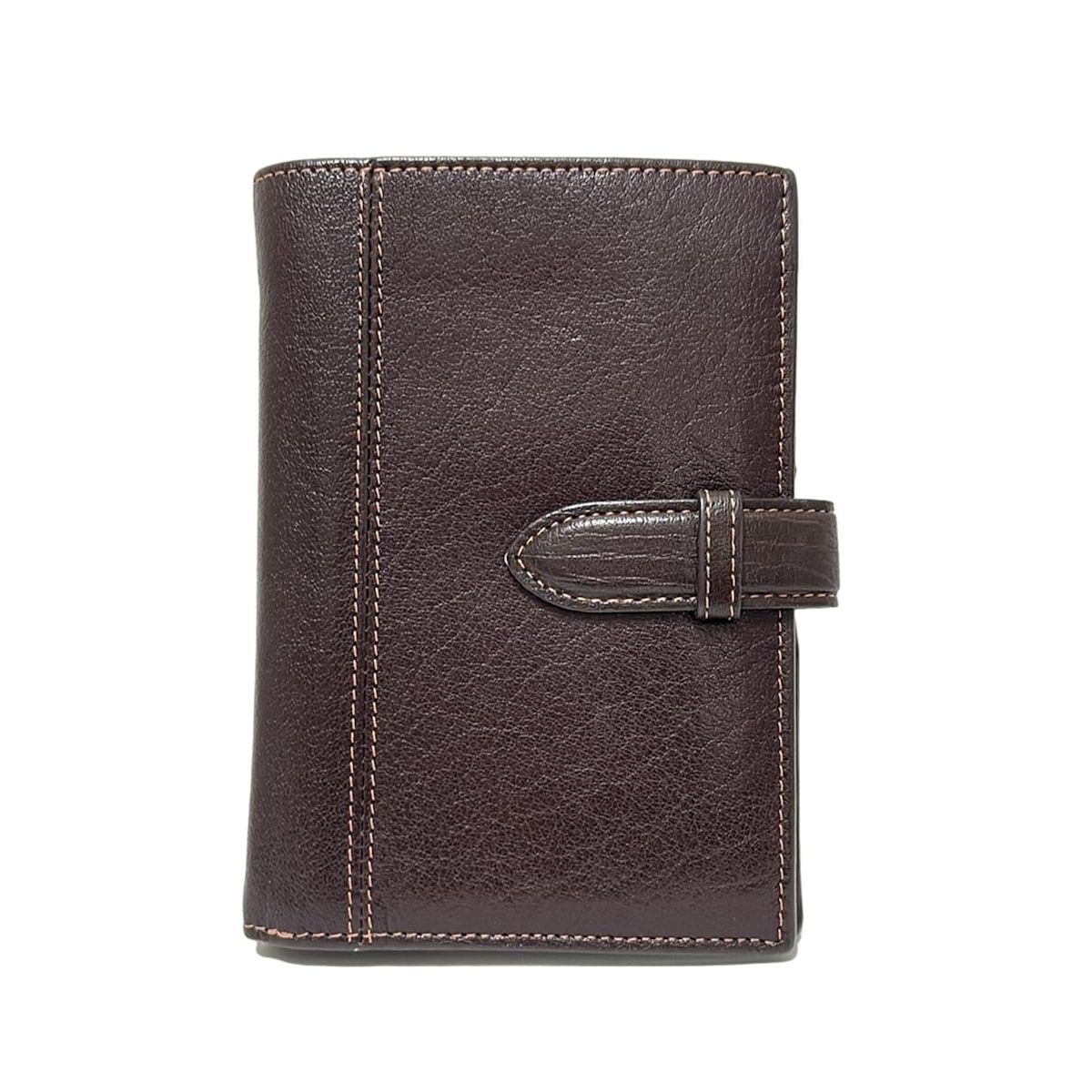 ASHFORD アシュフォード 手帳 ディープ ミニ6 13ミリ 1236-022 ダークブラウン レザー
