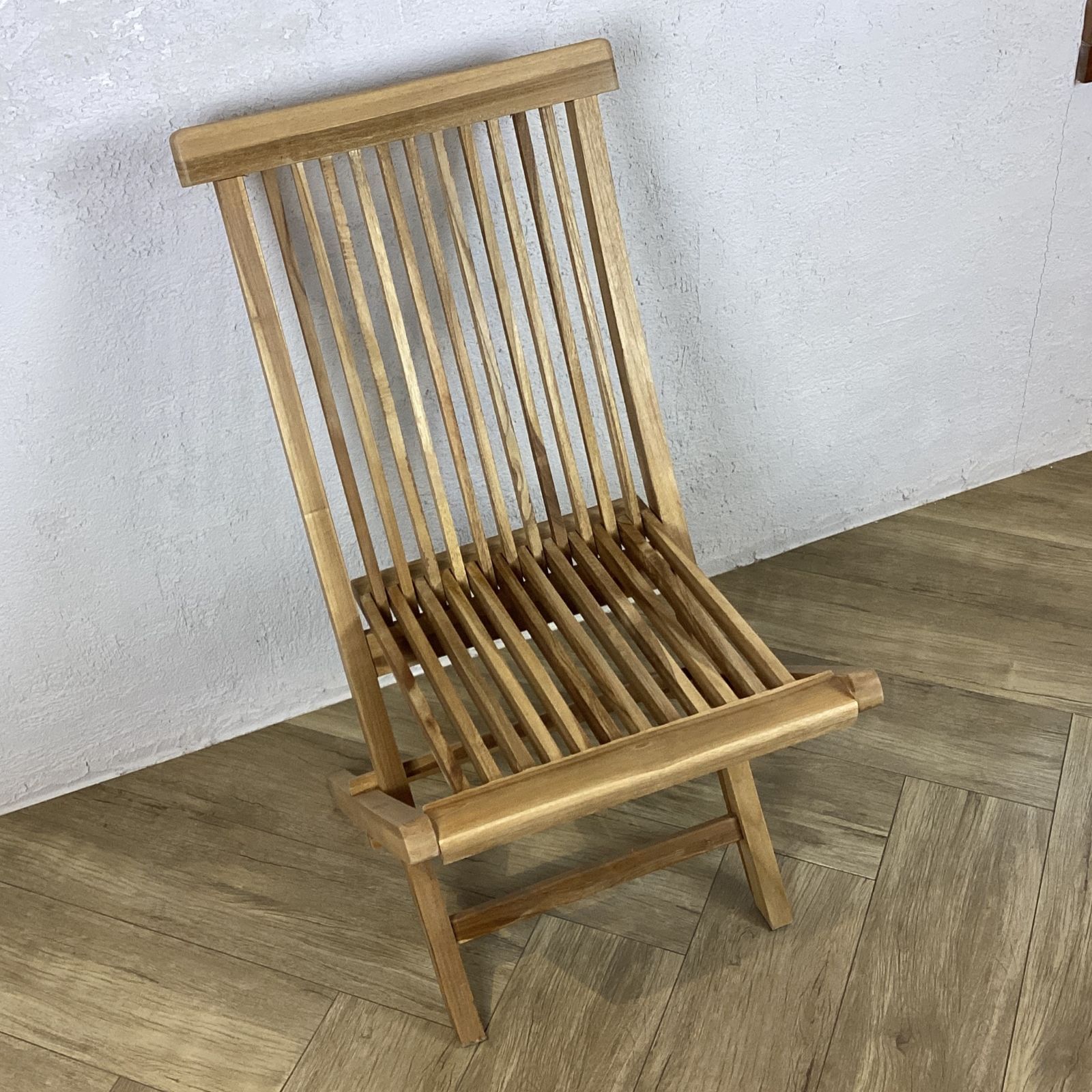 木製 ホールディングチェア 折り畳み椅子 チーク無垢 未塗装ナチュラル Type2 sto-241 MARWIL-DEMENAGEMENTS_CH