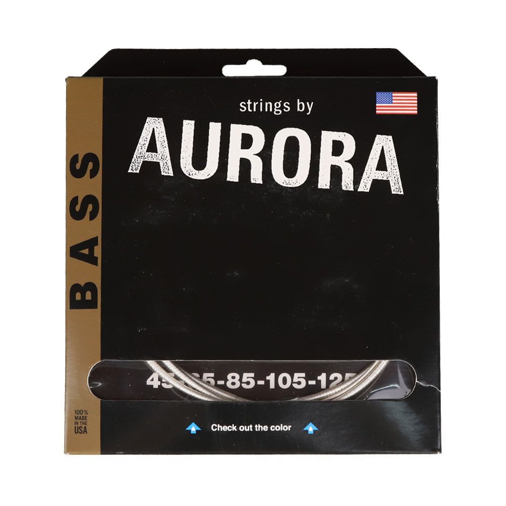 Aurora オーロラ 5弦ベース弦 AURCSB シルバー弦 .045-.125 アメリカ製 カラーメッキ 防錆耐久性