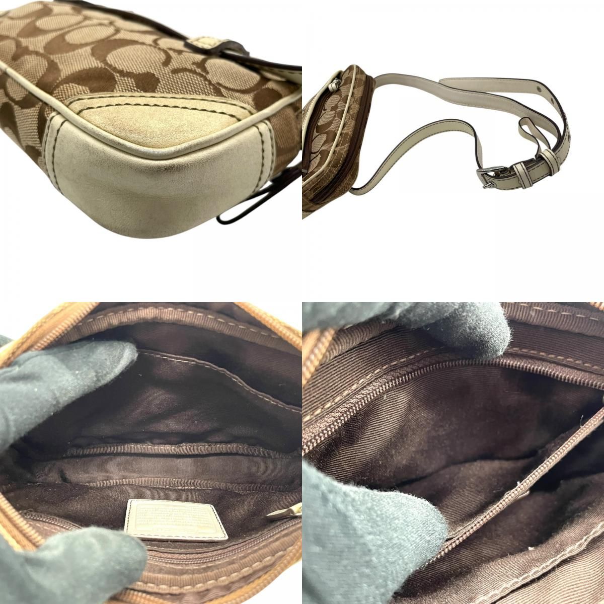 ウエストバッグ シグネチャー柄