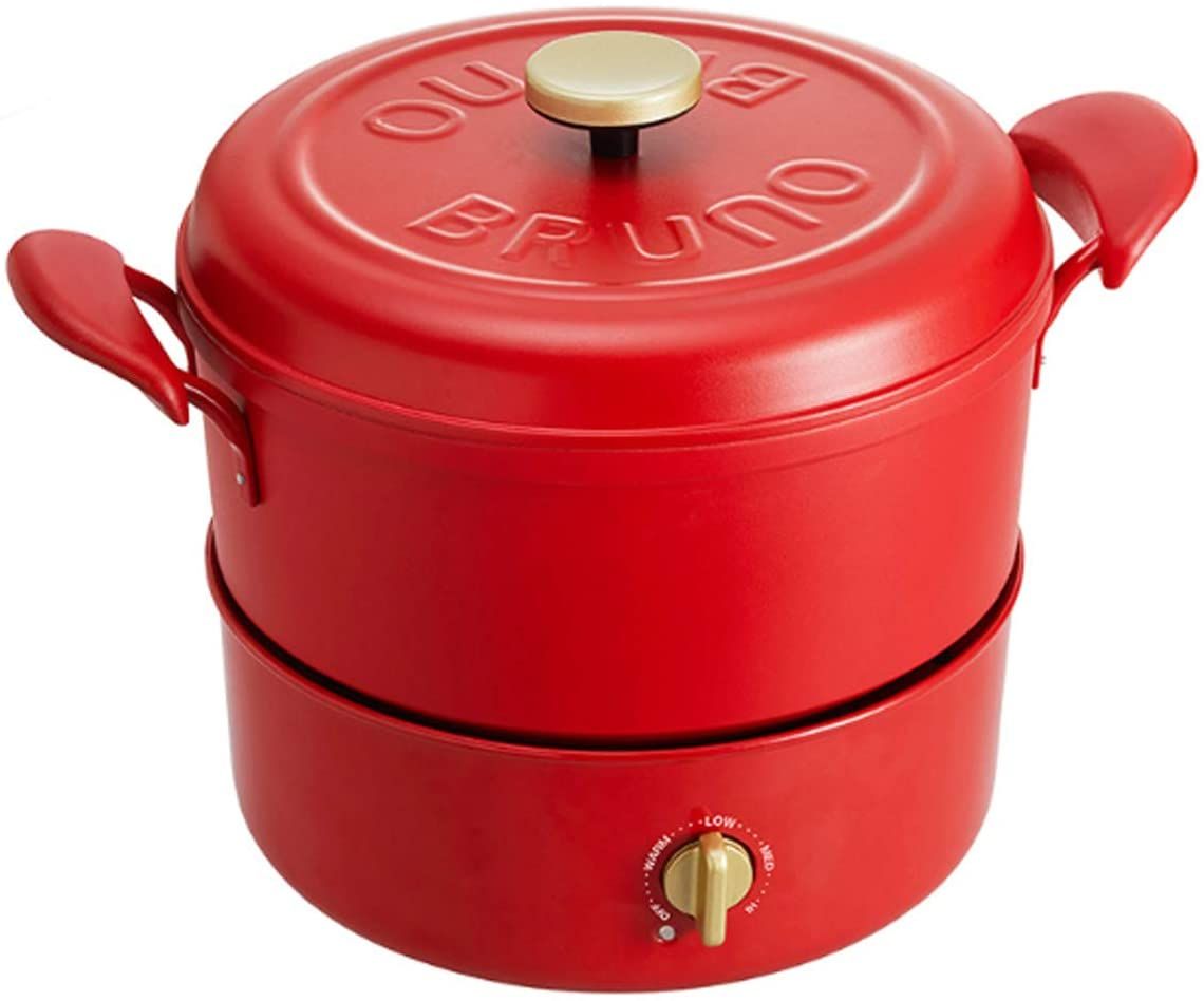 再利用 【BRUNO(ブルーノ)】 マルチグリルポット レッド BOE065-RD 2020年モデル