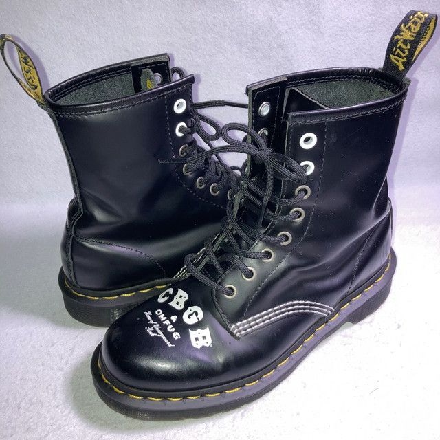 ドクターマーチン × CBGB-OMFUG コラボ ブーツ ブラック 23 cm