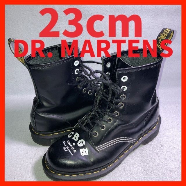 ドクターマーチン × CBGB-OMFUG コラボ ブーツ ブラック 23cm