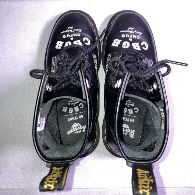  ドクターマーチン × CBGB-OMFUG コラボ ブーツ ブラック 23 cm ワークブーツ ブーツ