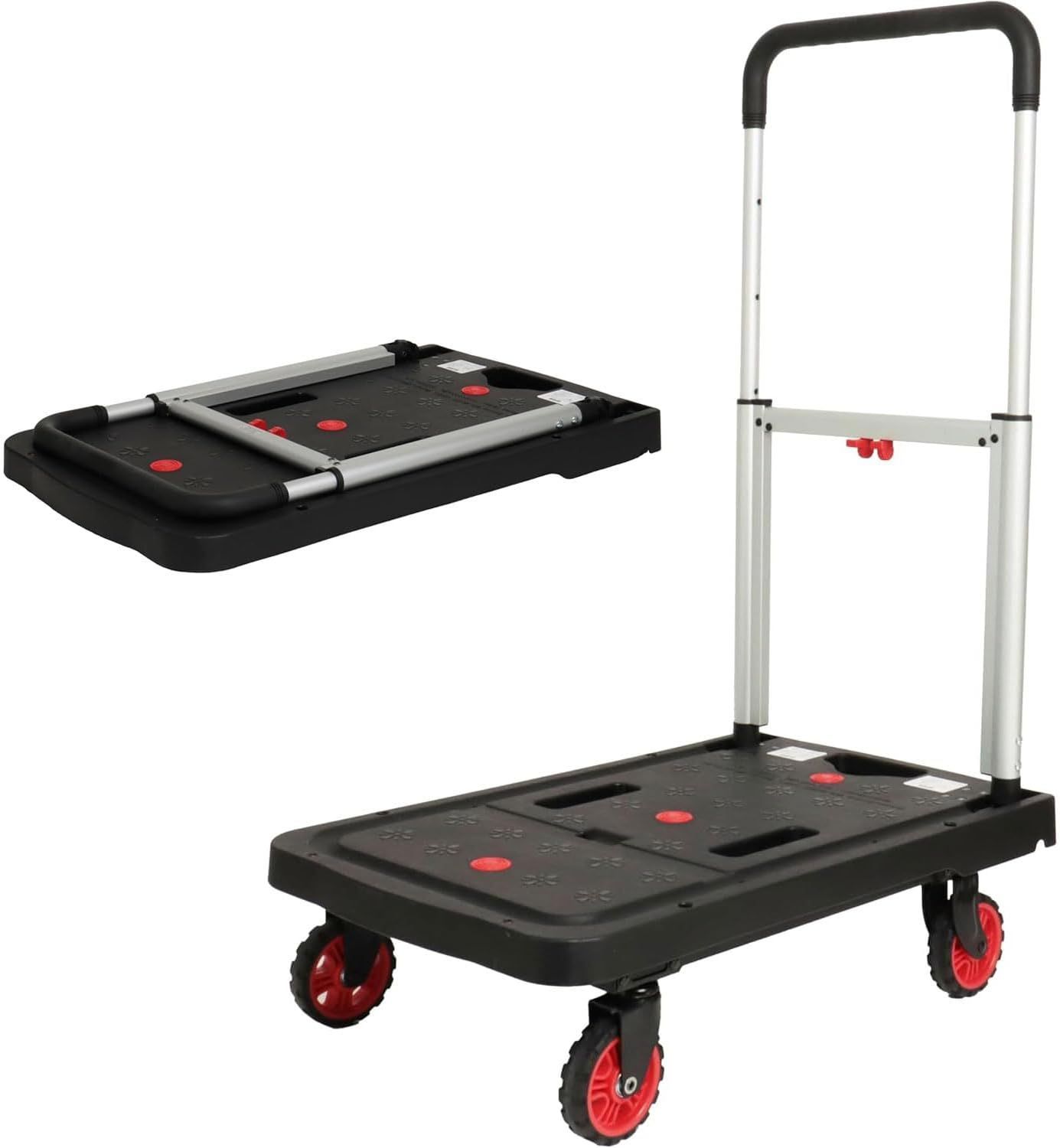 ビルディ 完全折りたたみ台車 ぺたんこキャリー HT600F 前輪自在タイプ