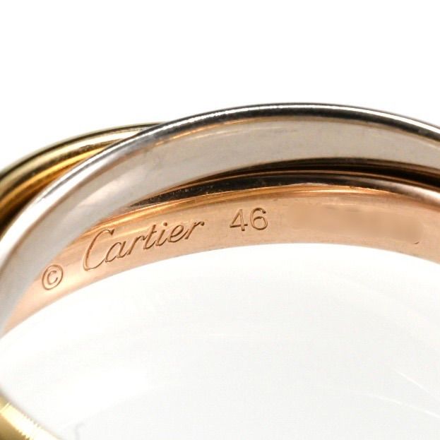 Cartier カルティエ トリニティリング 現行モデル SM 3連リング K18
