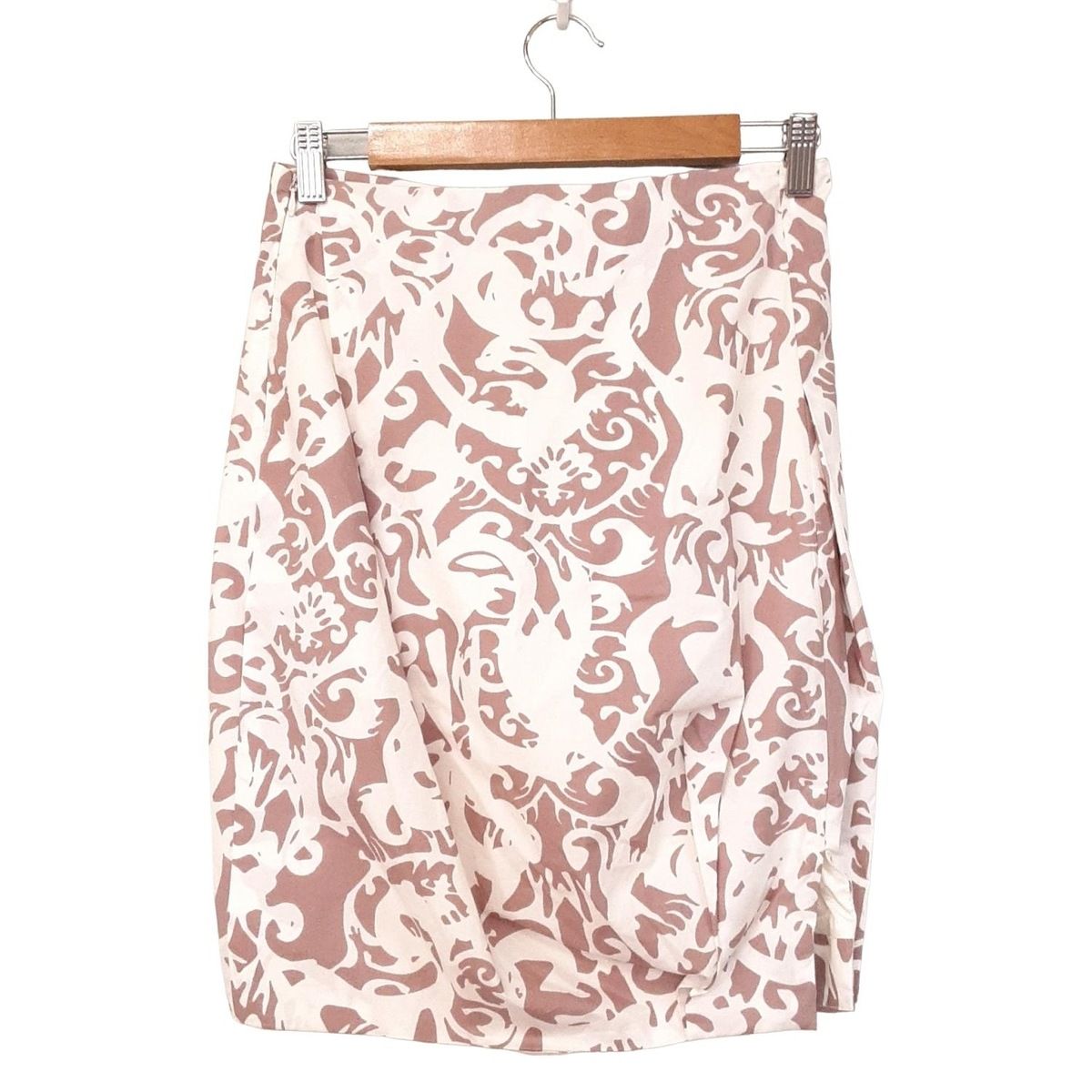 NeilBarrett ニールバレット スカート サイズ38 S レディース - ピンクベージュ×アイボリー ひざ丈