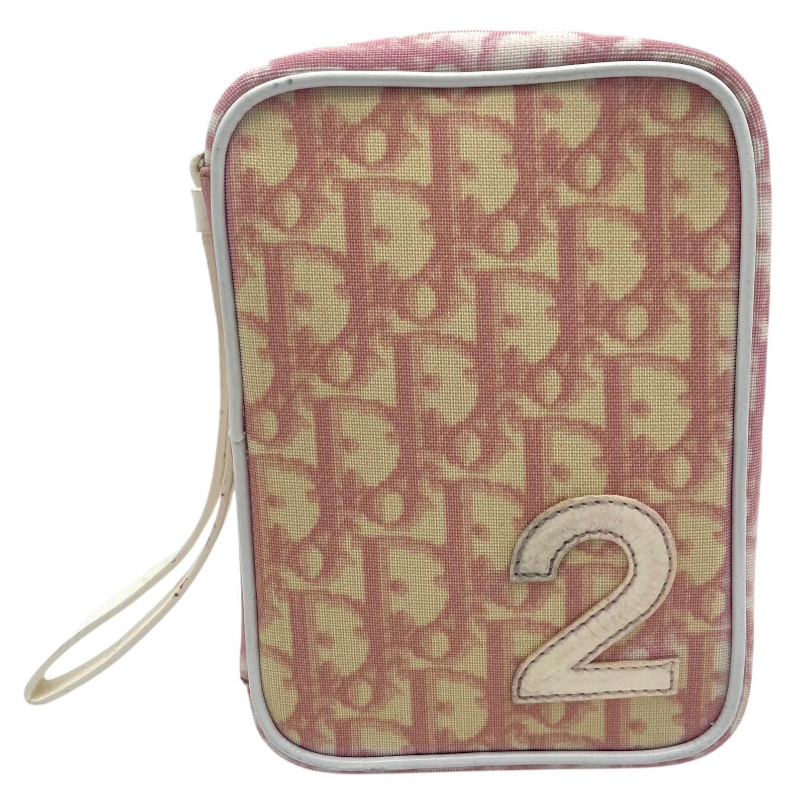 Christian Dior DIOR ディオール トロッター ポーチ ピンク 化粧ポーチ マルチポーチ マルチケース ストラップ