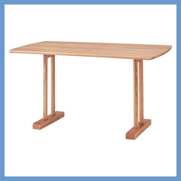 天然木 アッシュ のダイニングテーブル 二本脚 W120×D75×H68cm No.153 ナチュラル