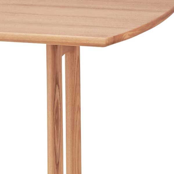 天然木 アッシュ のダイニングテーブル 二本脚 W120×D75×H68cm No.153 ナチュラル