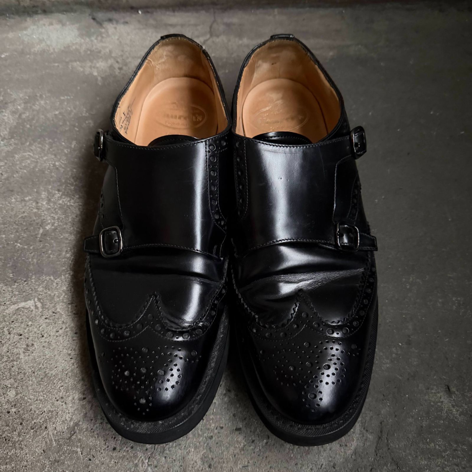 Church s KELBY 2 ダブルモンク ウイングチップ レザーシューズ ブラック 27 cm 80 Fラスト チャーチ ケルビー 6173