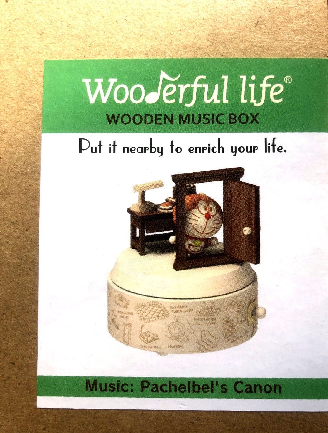 再利用 ドラえもん Fキャラ木製 オルゴール WOODEN MUSIC BOX