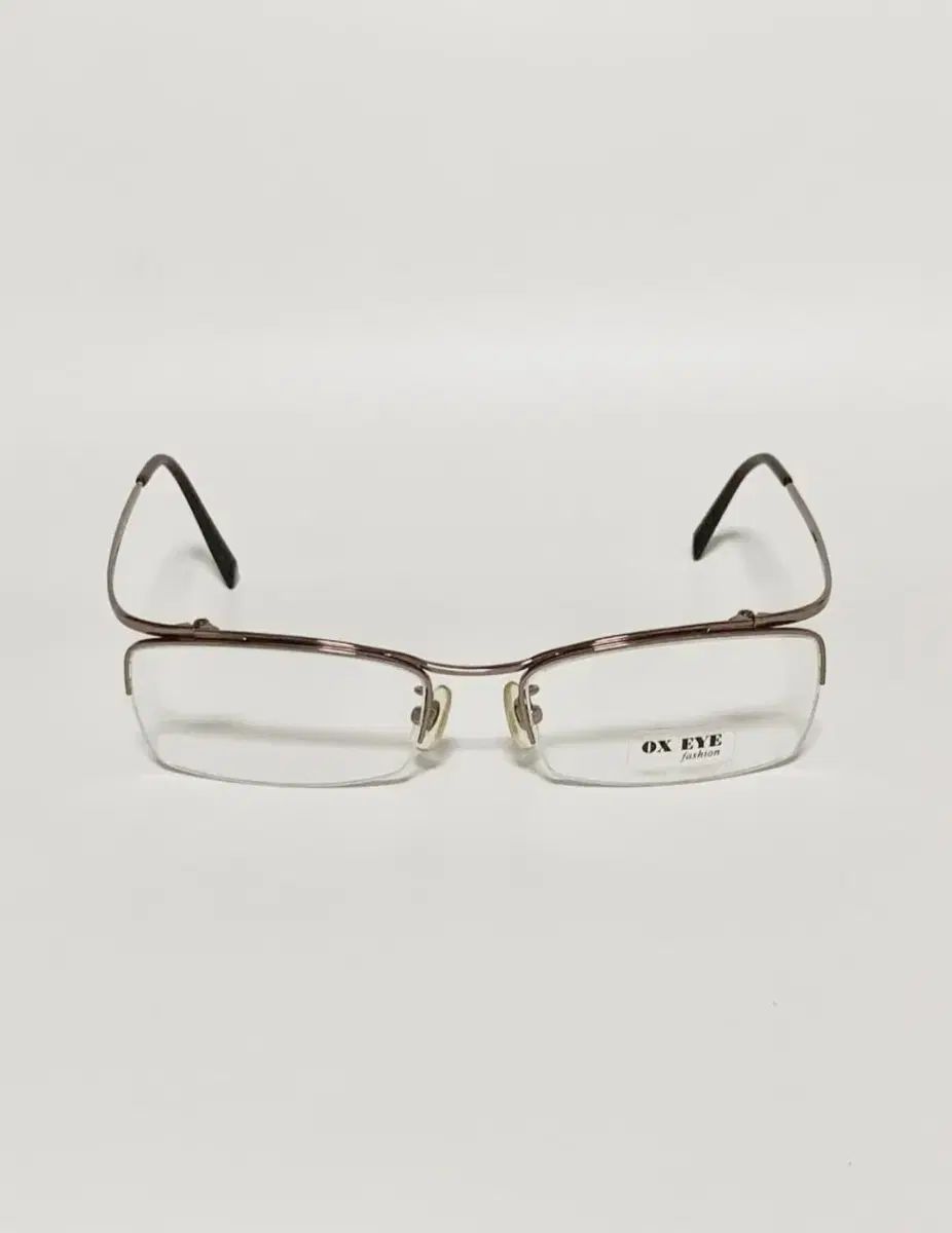5☆大好評！ OX ハーフメタル ブラウン メガネフレーム 80 最短当日配送。
