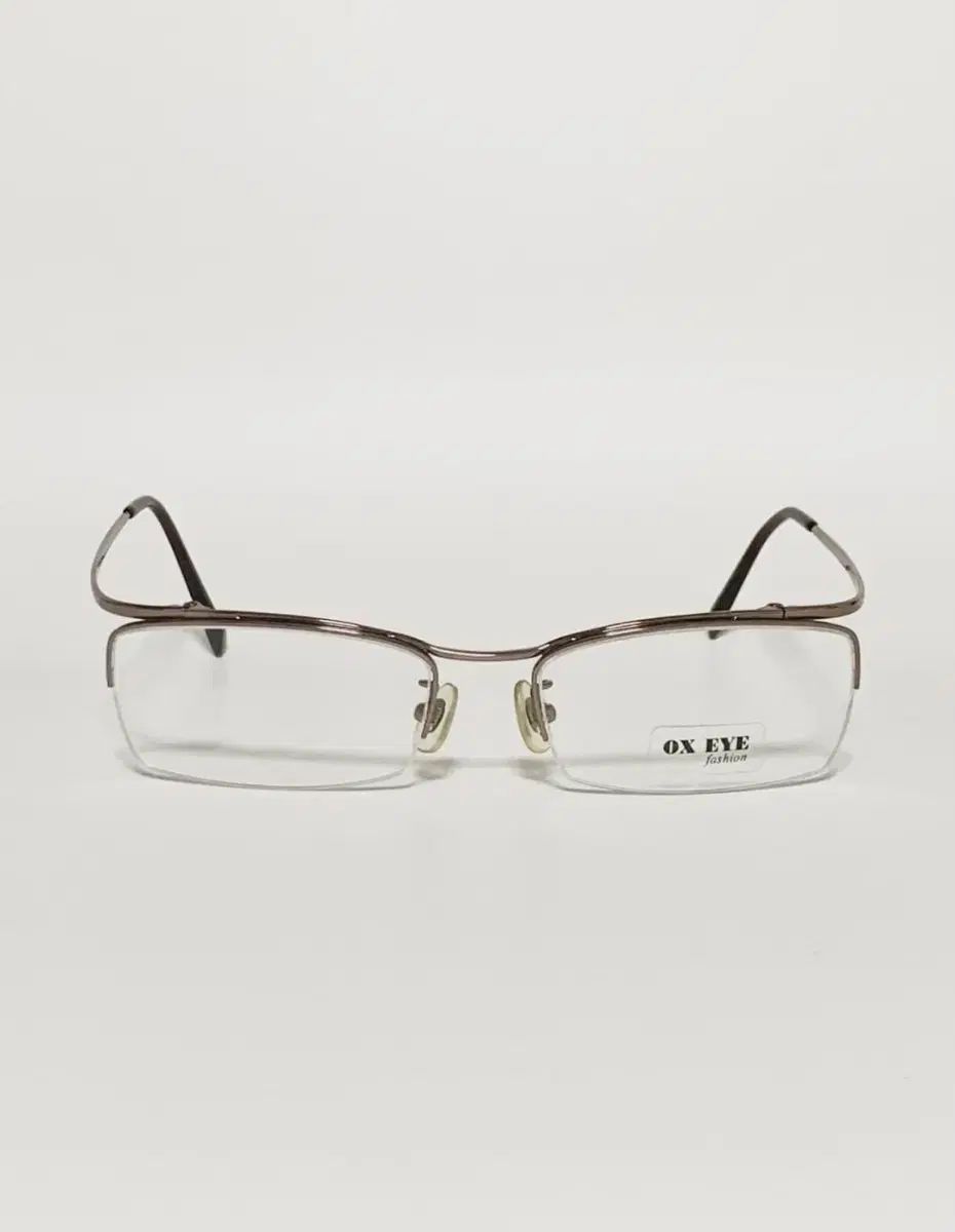 OX ハーフメタル ブラウン メガネフレーム 80