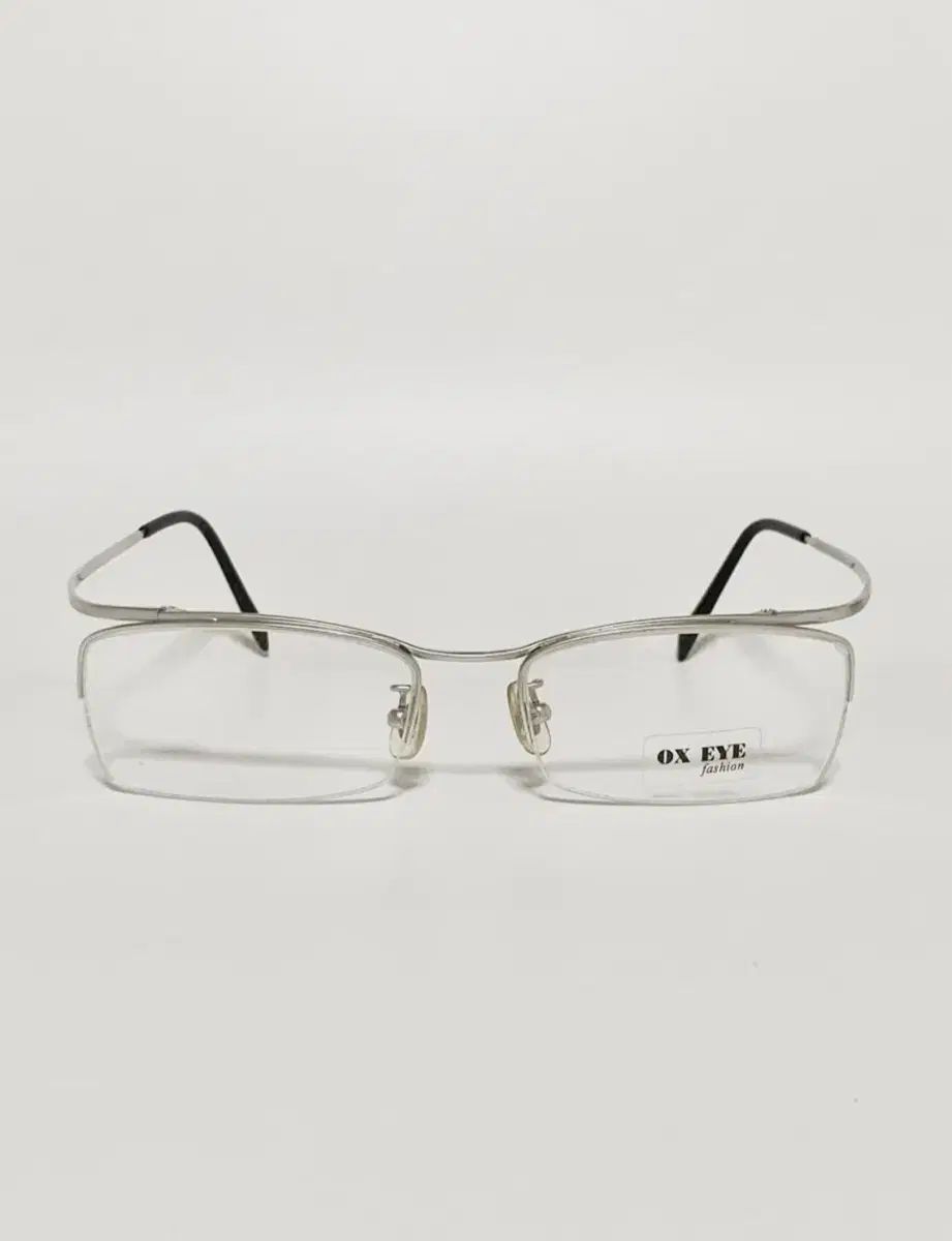 デッドストック OX ハーフメタル シルバー メガネフレーム 79