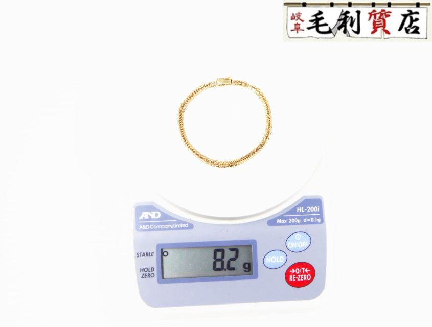K18 キヘイ 喜平 ブレスレット ミラーカット 8.2g 18金 イエローゴールド 750 YG ジュエリー