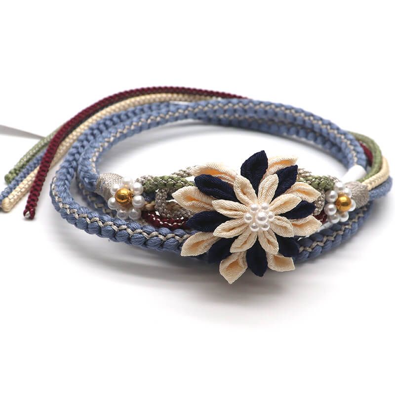 灰青 つまみ細工