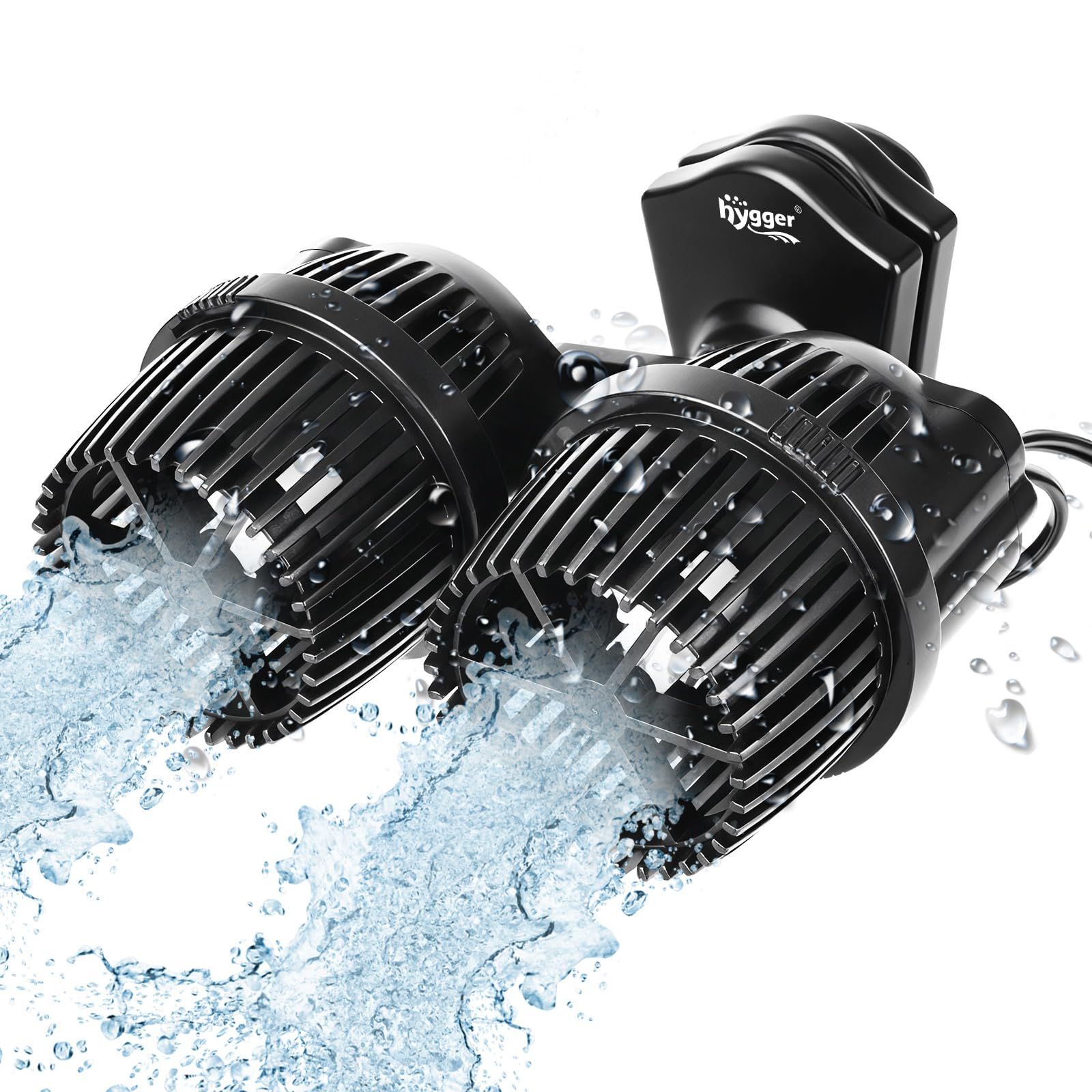 新品 hygger 水流ポンプ 強力 ウェーブポンプ 16000L/H 416-908L水槽対応 小型 循環ポンプ 水中ポンプ 360調節可能 マグネット 低騒音 海水水槽・淡水水槽対応 12W