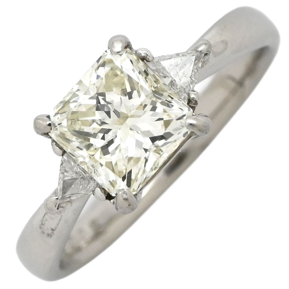 リング 指輪 ダイヤリング Pt900 ダイヤモンド プラチナシルバー スクエア ダイヤモンド プラチナ 6号