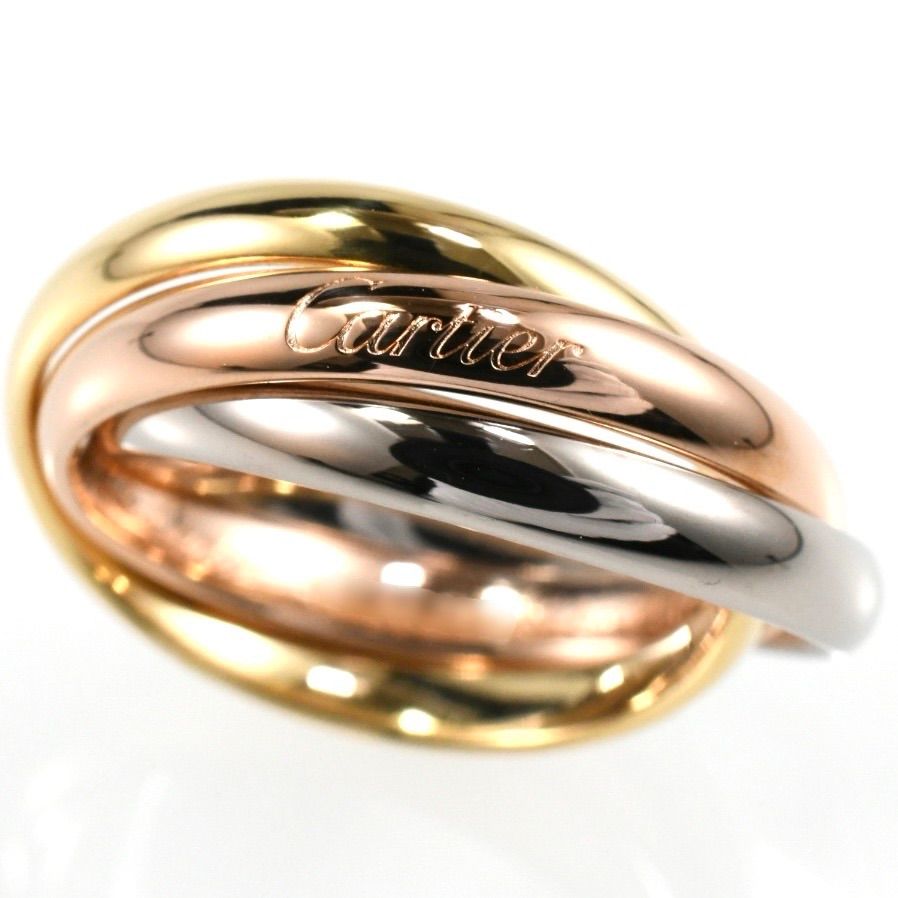 Cartier カルティエ 750トリニティ リング #52 スリーカラー TRINITY（Cartier） カルティエ トリニティ リング ピンクサファイア