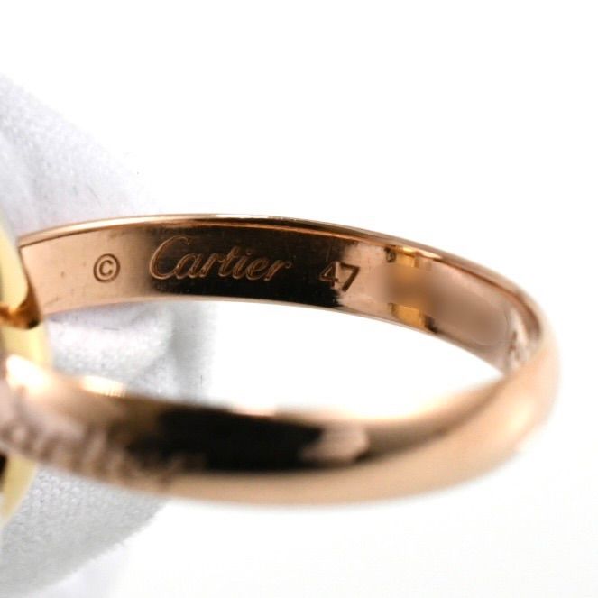 カルティエ 三連リング 7号サイズ カルティエ 3連リング 47 トリニティ
