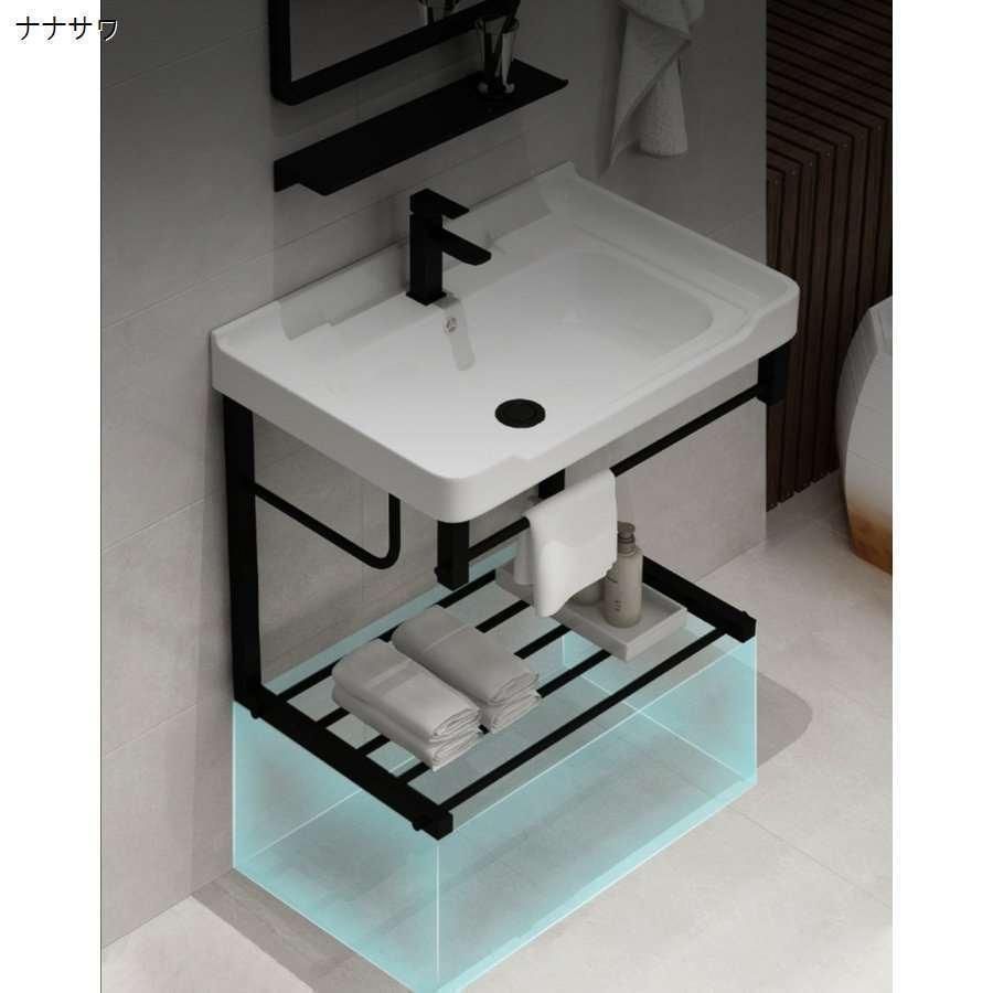 壁掛け式 洗面ボウル 手洗い器 洗面ボール 小型洗面所 浴室洗面台 洗面台セット シンク タオルハンガー付き 手入れが簡単 家庭用 ホテル用