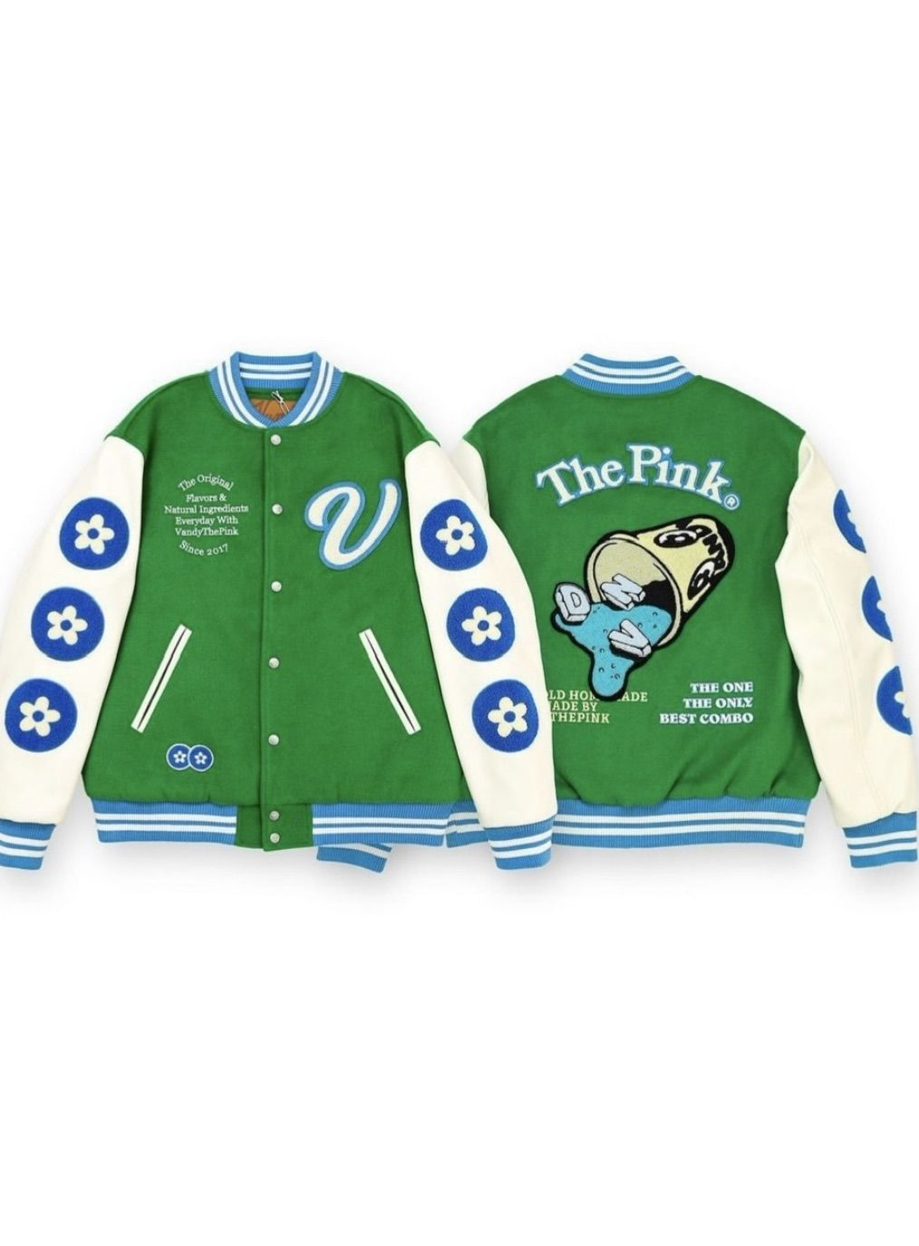 VANDY THE PINK LEMONDADE VARSITY JACKET