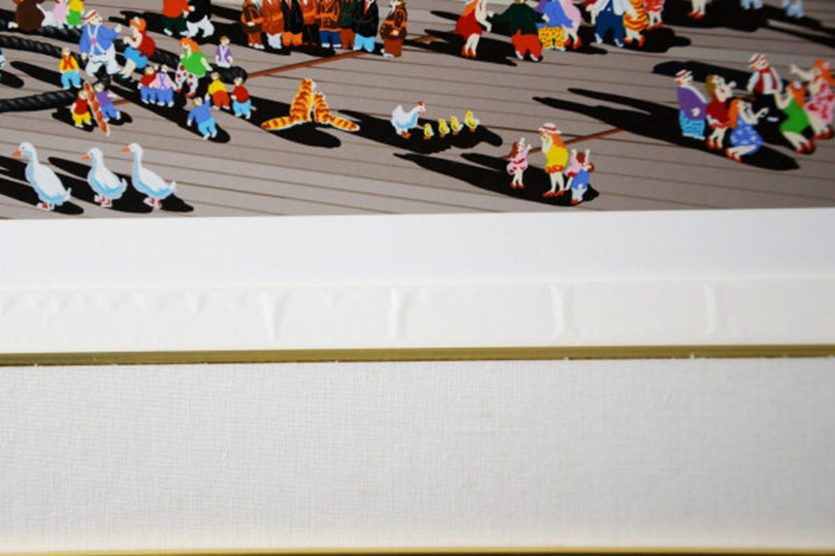 ヒロヤマガタ【マーク トゥエイン号】 ディズニー シルクスクリーン ヒロ・ヤマガタ「マーク・トゥエイン号」シルクスクリーン 20号 大作