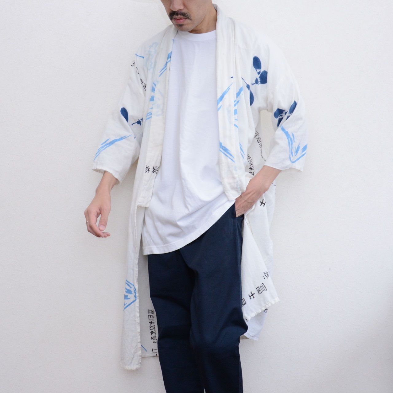 昭和レトロ 手ぬぐい 古布 パッチワーク つぎはぎ 木綿 着物｜ジャパンヴィンテージ ローブ リメイク素材 Showa Retro Patchwork Kimono Vintage Japanese Cotton Tsugihagi Robe