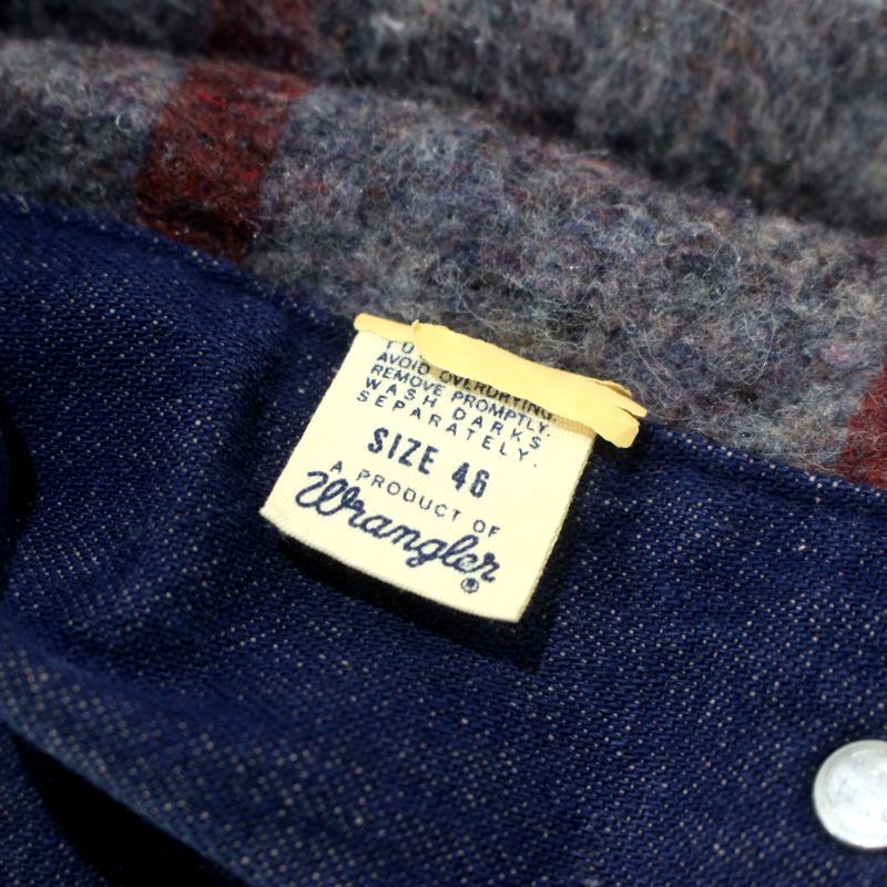 70sラングラー　カバーオールブランケット付ヴィンテージ46 楽天市場】70s ヴィンテージ ラングラー Wrangler 裏地