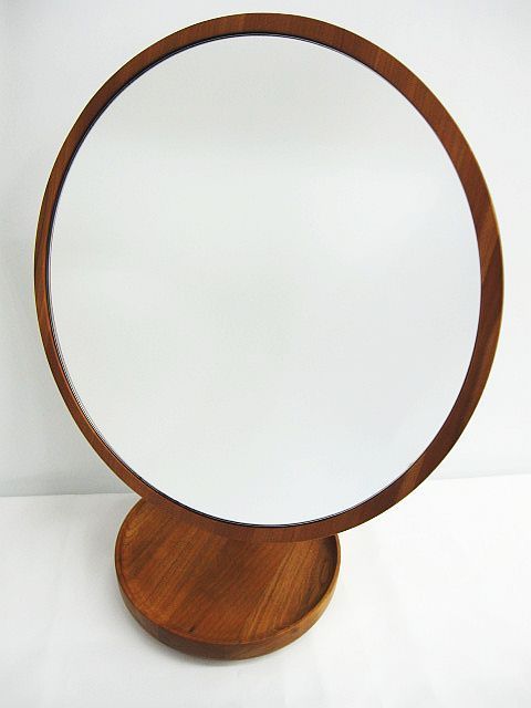 2020 BENCA アネモネ ヴァニティミラー ベンカ 卓上ミラー 鏡 木製 高さ約40cm Z0004-1028-6 3278