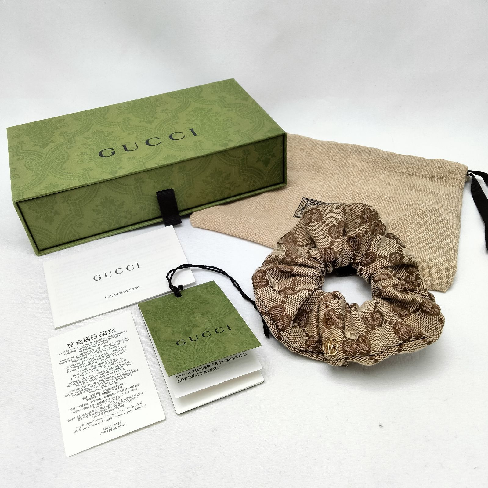 GUCCI グッチ GGキャンバス シュシュ ヘア