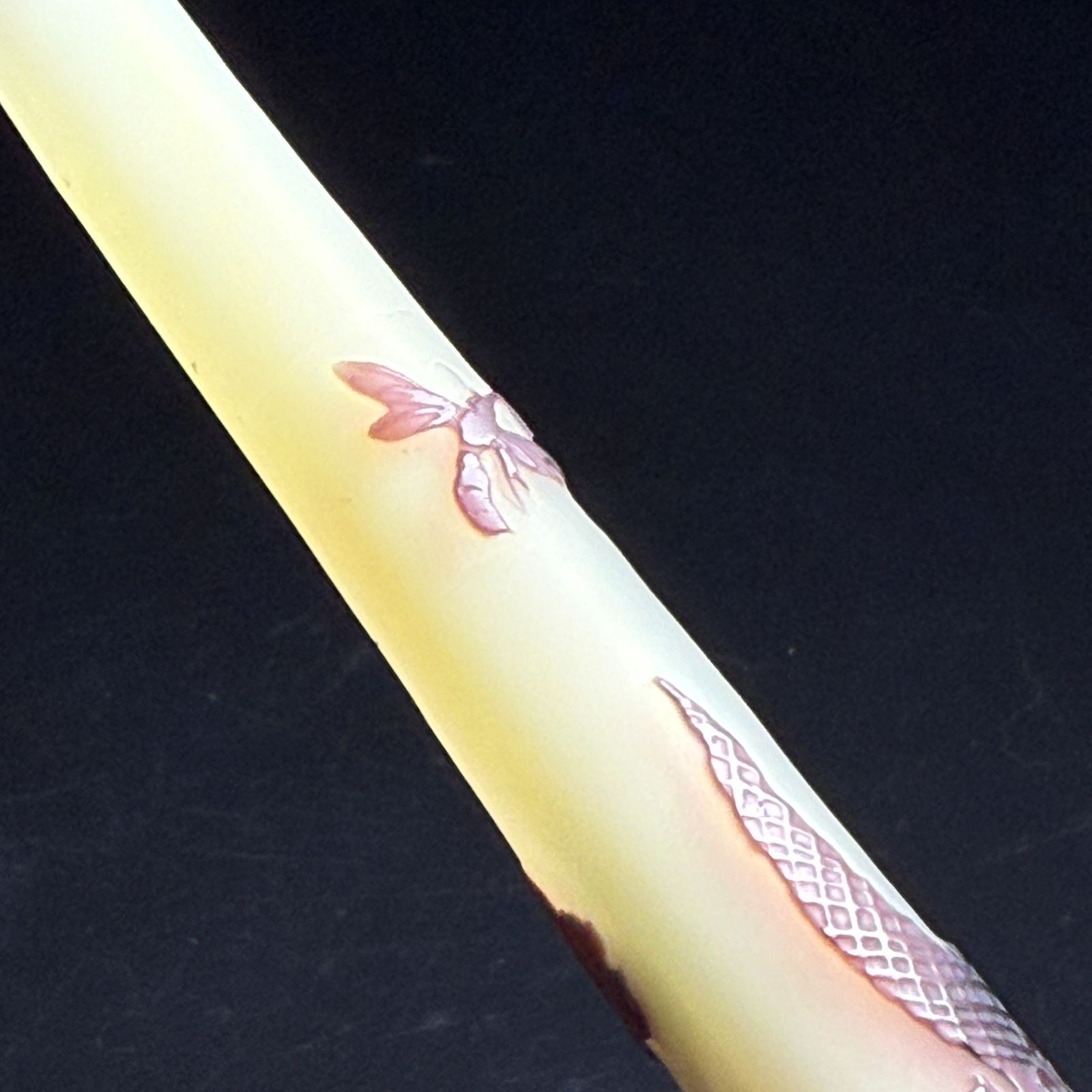 エミール•ガレ 一輪挿し 美術品 ホクシャ文 鶴首型 花瓶 アンティーク エミール•ガレ 一輪挿し 美術品 ホクシャ文 鶴首型 花瓶 アンティーク