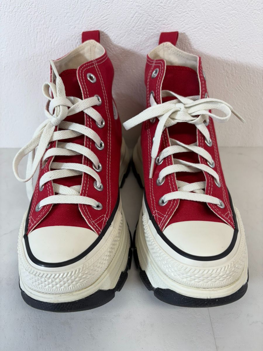 11729-014 ♪CONVERSE|コンバース |ALL STAR |オールスター|トレックウェーブ |HI |レッド |赤|厚底|24.5㎝
