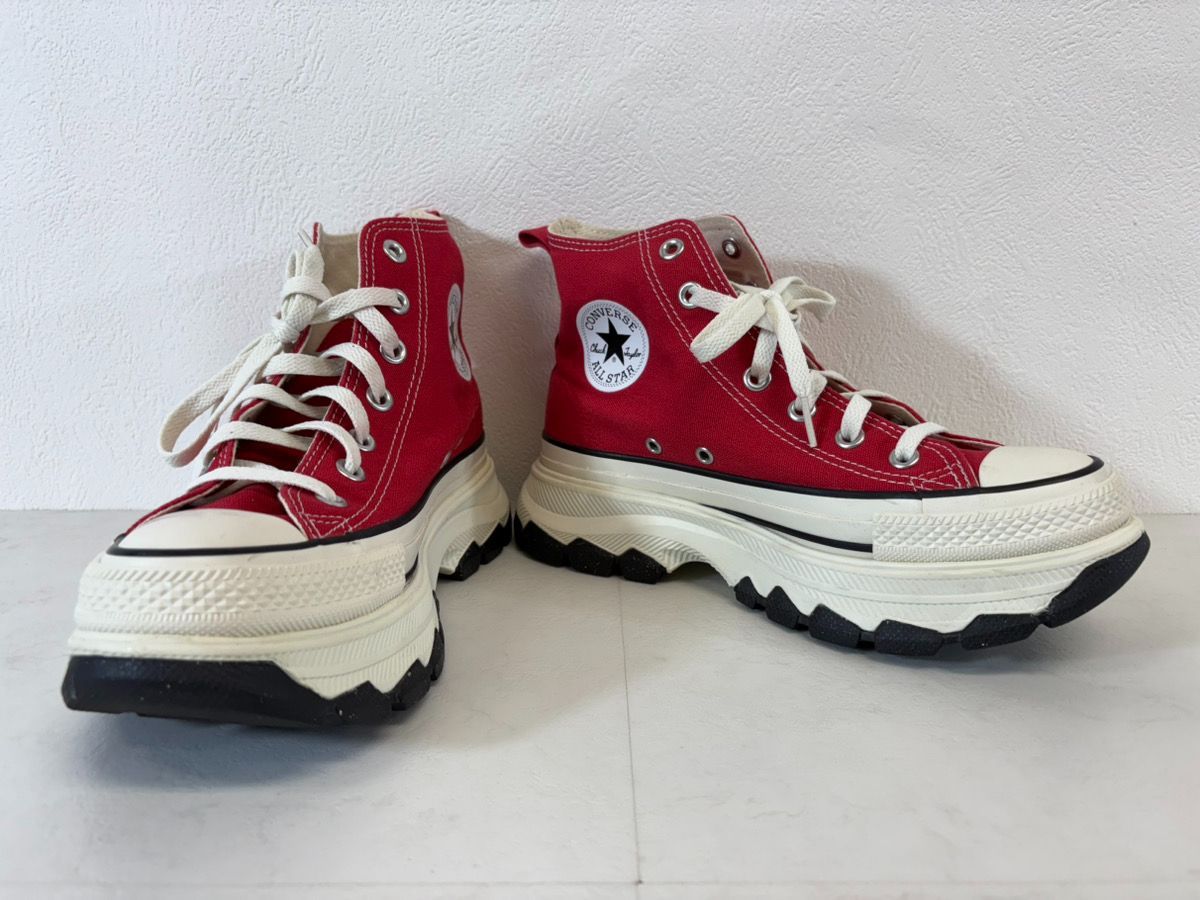 11729-014 ♪CONVERSE|コンバース |ALL STAR |オールスター|トレックウェーブ |HI |レッド |赤|厚底|24.5㎝