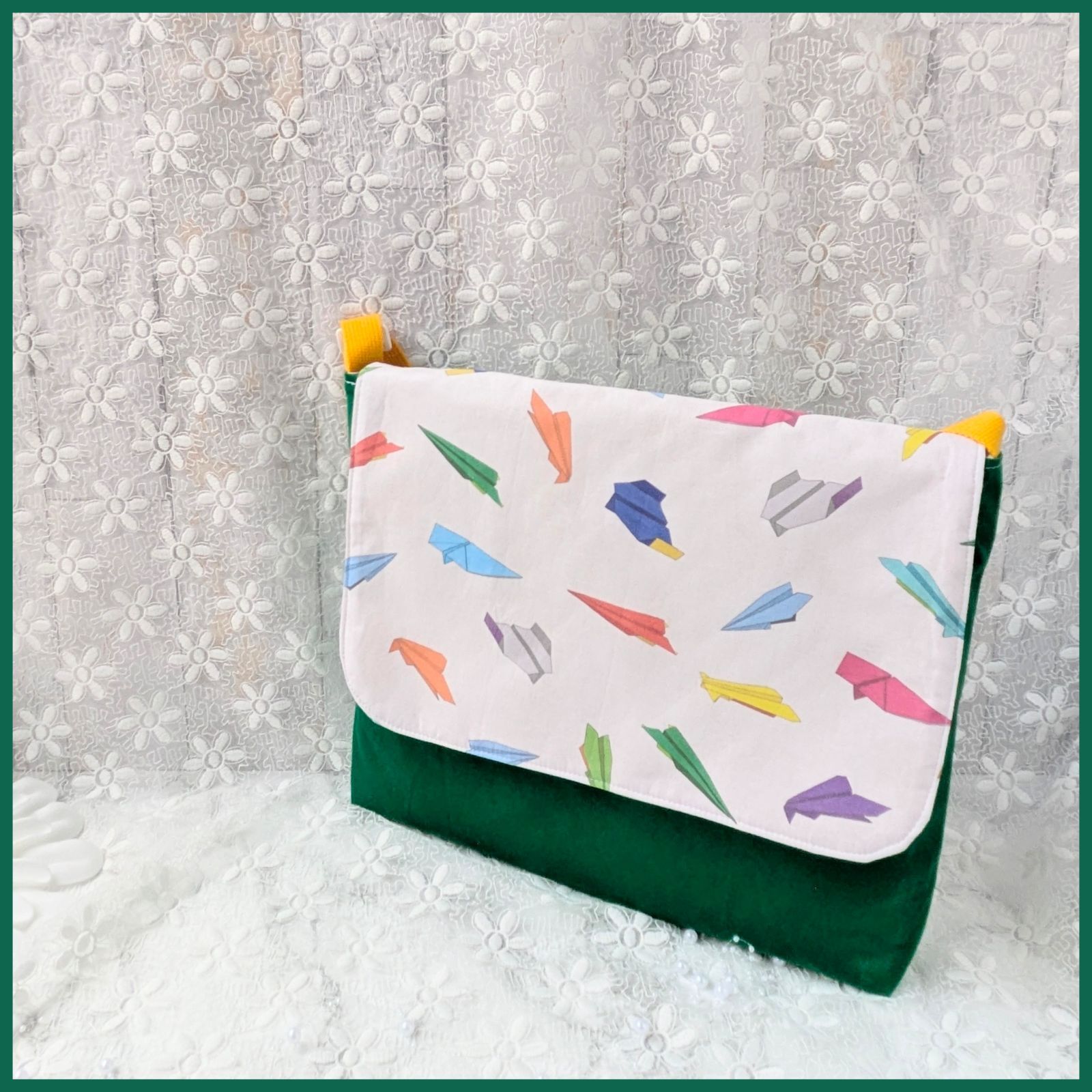 図書袋 絵本バッグ 通園バッグ ショルダー 紙ヒコーキ - メルカリ