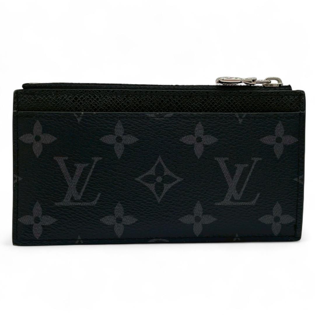  Y ルイヴィトン Louis Vuitton コインカード ホルダー タイガラマ モノグラム エクリプス 小銭入れ メンズ ブラック×グレー コインケース 小銭入れ 小物