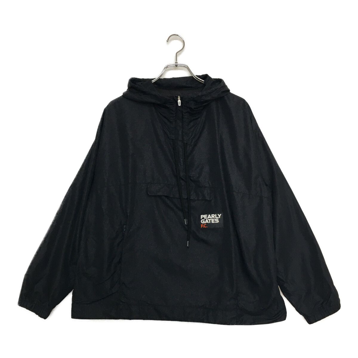 レディース パーリーゲイツ PEARLY GATES ハーフジップアウター 2 L 紺 ネイビー フード付き 裏地付き