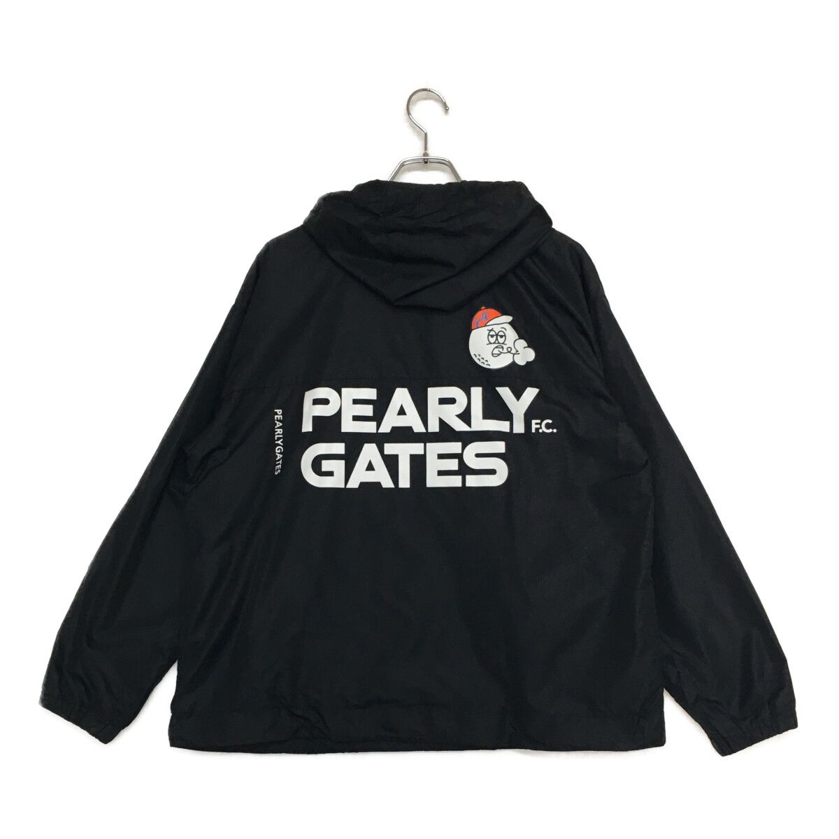 レディース パーリーゲイツ PEARLY GATES ハーフジップアウター 2 L 紺 ネイビー フード付き 裏地付き