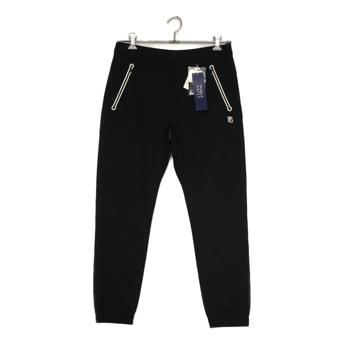 レディース パーリーゲイツ PEARLY GATES パンツ 1 M 黒 ブラック 毛100％ ジョガーパンツ