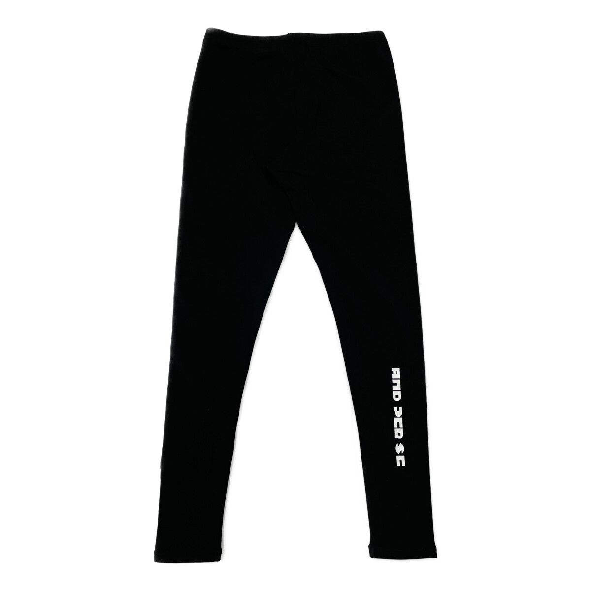 レディース アンパスィ and per se レギンス L 黒 ブラック UVプロテクト 裏起毛