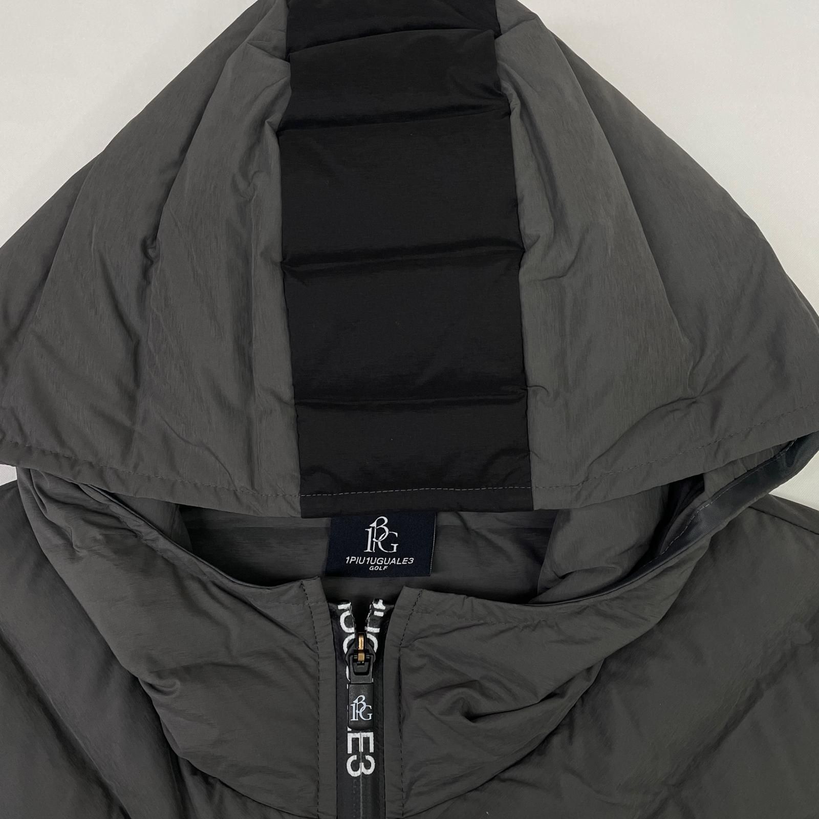 きれいめカジュアル メンズ ウノピュウノウグァーレトレ 1piu1uguale3 ダウンベスト 5 L グレー フーディ フルジップ ロゴマーク 情報が満載。