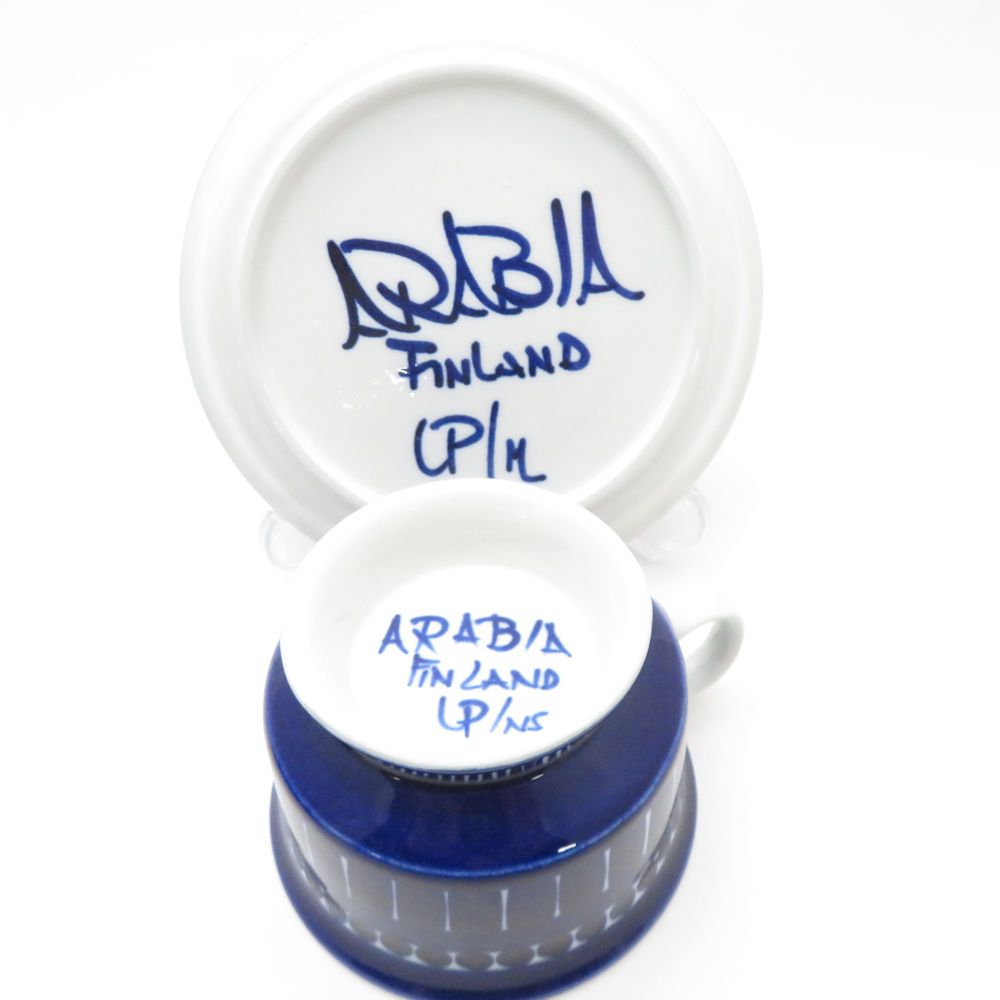 美品 ARABIA アラビア バレンシア カップ＆ソーサー 2客 ペア ティー  