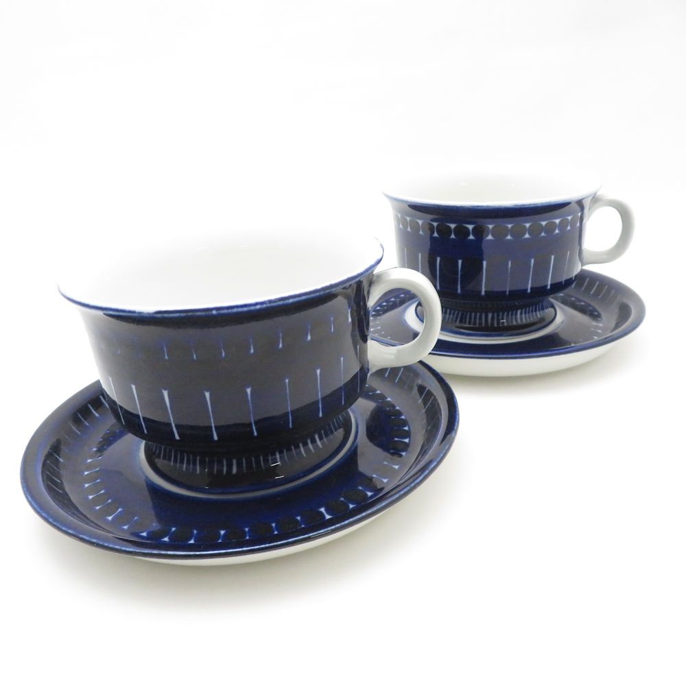 美品 ARABIA アラビア バレンシア カップ＆ソーサー 2客 ペア ティー  