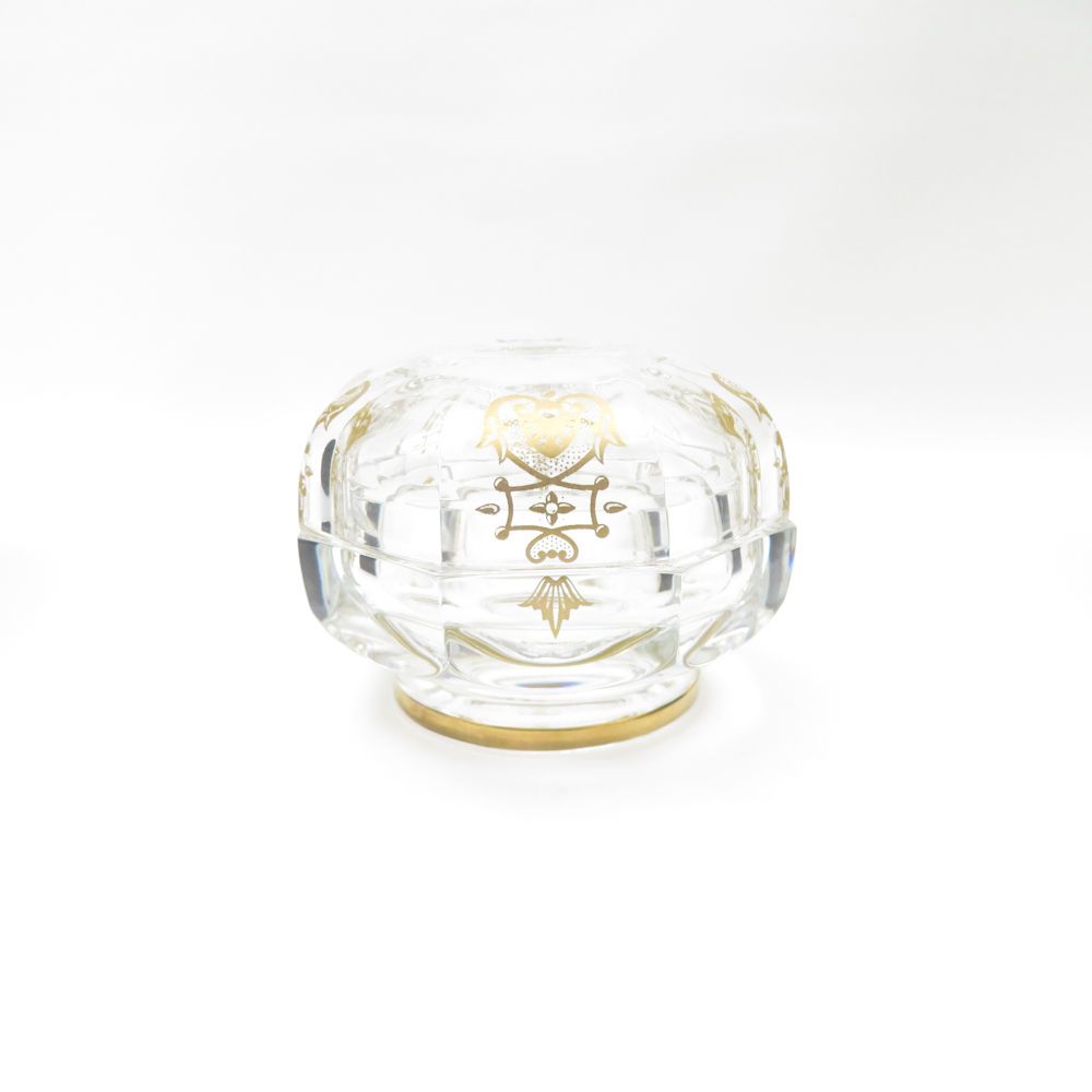 Baccarat バカラ エンパイア ボンボニエール クリスタル 蓋物 小物入れ 金彩 ゴールド SU13235S2