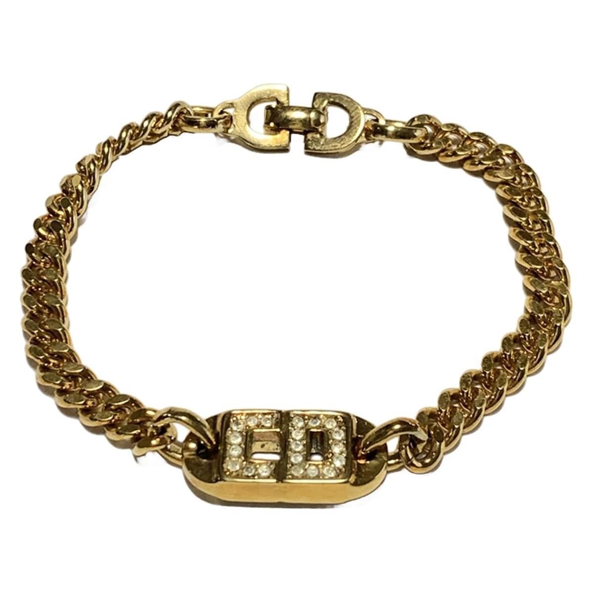 DIOR ChristianDior ディオール クリスチャンディオール ブレスレット - ゴールド×クリア