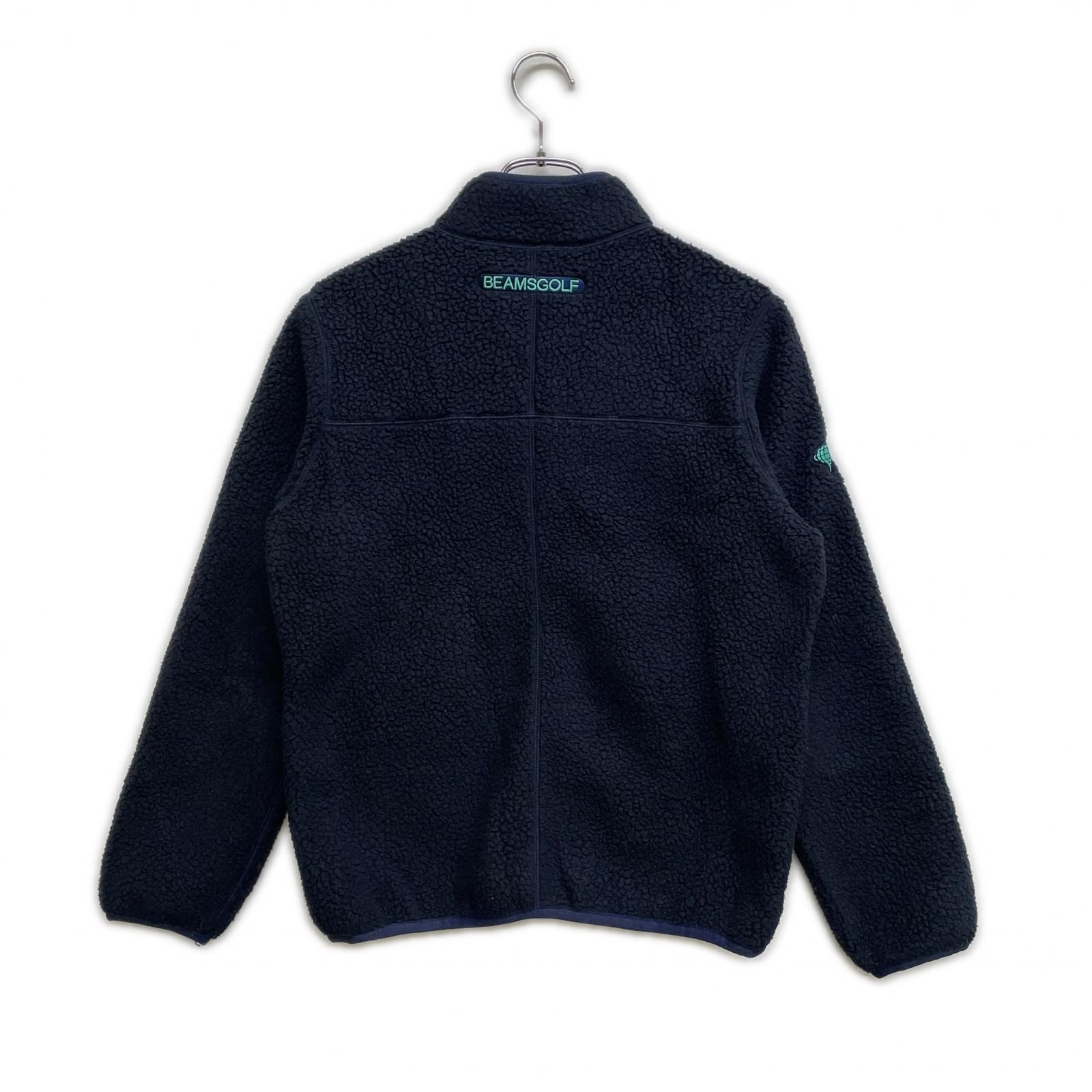 レディース ビームスゴルフ BEAMSGOLF フルジップアウター S 濃紺 ネイビー ボア