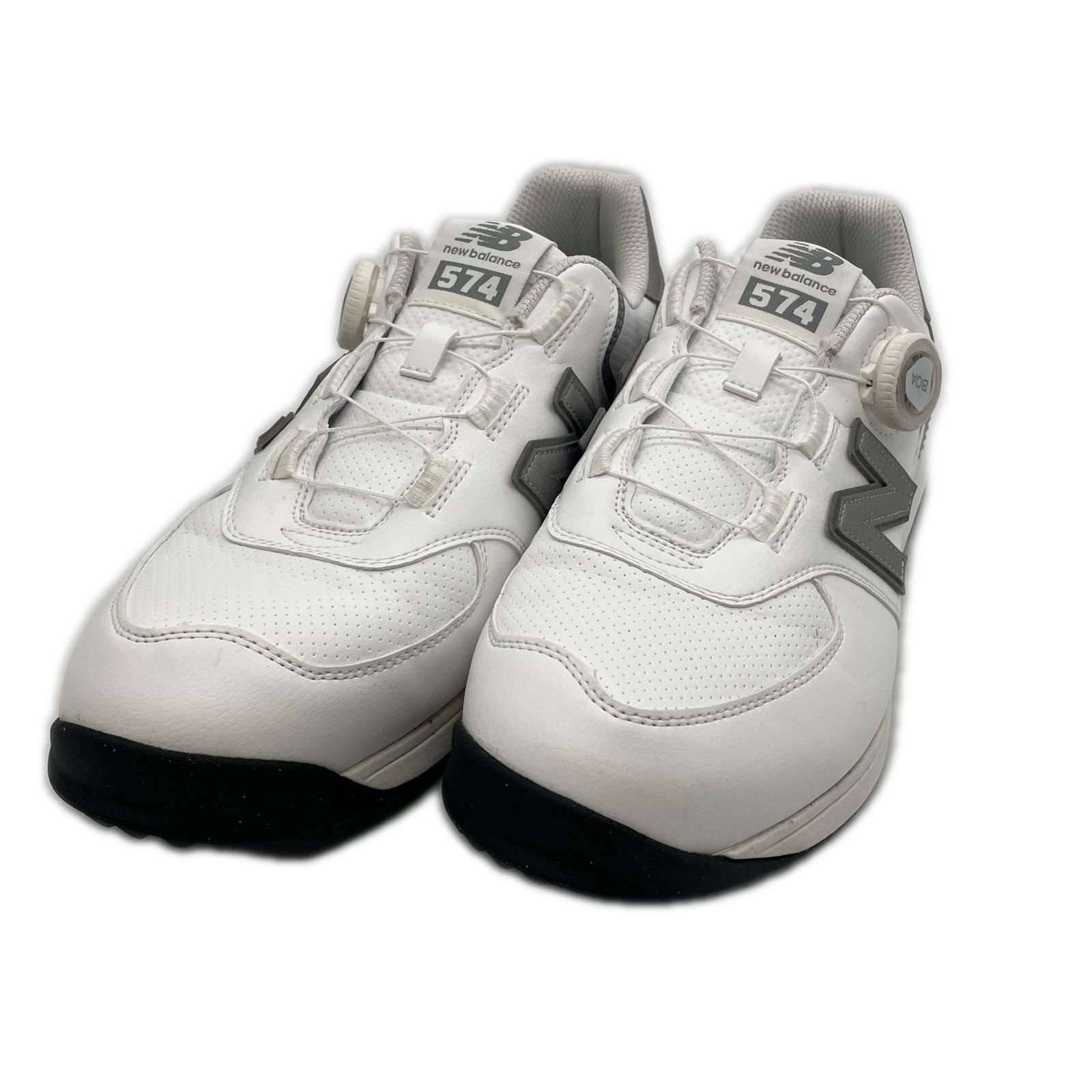 ニューバランスゴルフ New Balance golf ゴルフシューズ 27.5cm ホワイト 574 v4 SL ボア スパイクレス 4E UG574BC4