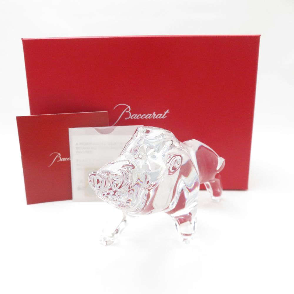 未使用 Baccarat バカラ 2019年 ゾディアック 亥 クリスタルオブジェ