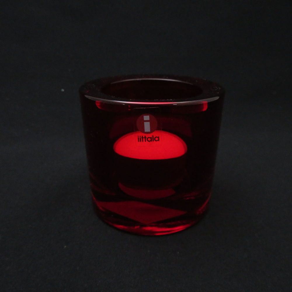  marimekko kivi レッド 未使用 ×marimekko イッタラ×マリメッコ Kivi キヴィ キャンドル